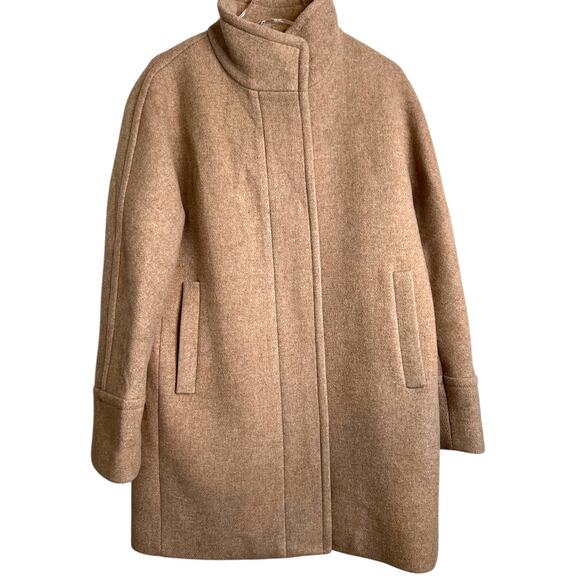 J.CREW Toscana Coat in Italian Stadium Cloth by Nello Gori Wool Blend Tan W's 12 - Picture 2 of 10